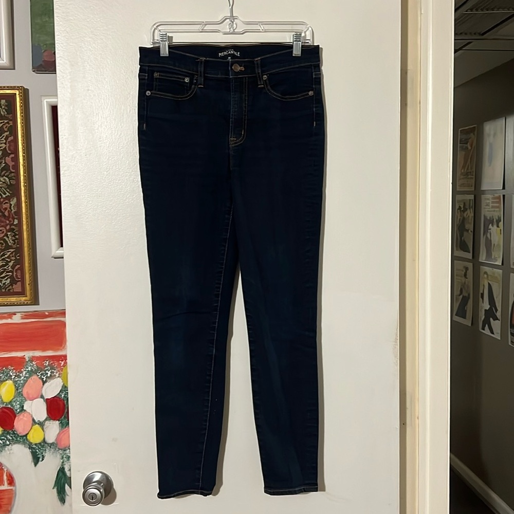 J. Crew mercantile dark blue skinny jeans